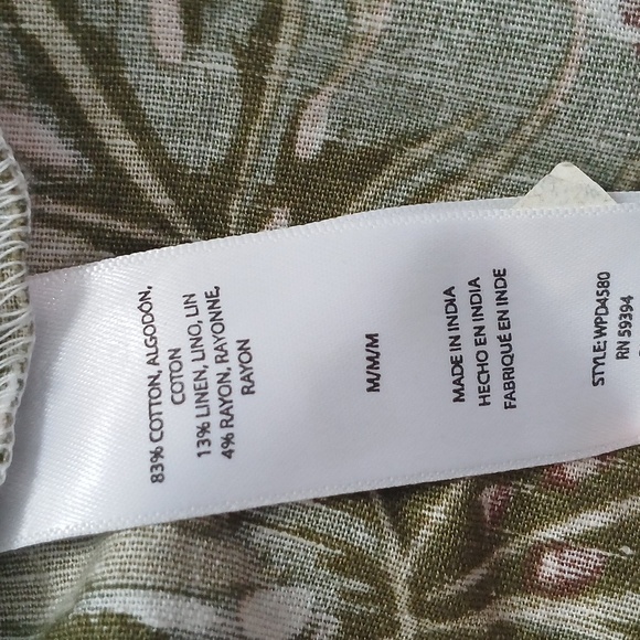 Tropical Green and Brown Women's Dress ,BEACHLUNCHLOUNGE, Medium - Picture 7 of 8